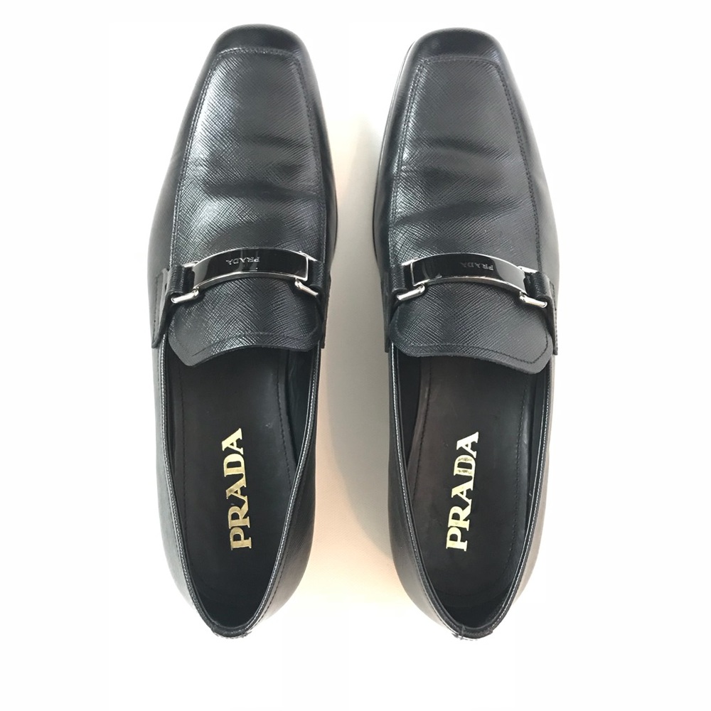NEW Prada Men Saffiano Leather SlipOn Dress Loafer - Picture 7 of 8